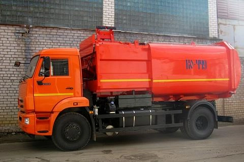 КО-449-19 на шасси КАМАЗ 43253-2010-69 мусоровоз  бок. загрузкой универсальный захват