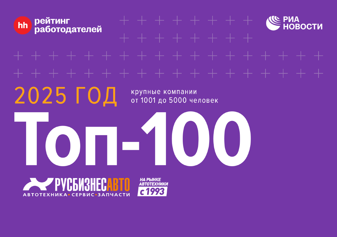 Изображение к статье ««РУСБИЗНЕСАВТО» ВОШЛА В ТОП-100 РАБОТОДАТЕЛЕЙ ПО РЕЙТИНГУ HEADHUNTER»