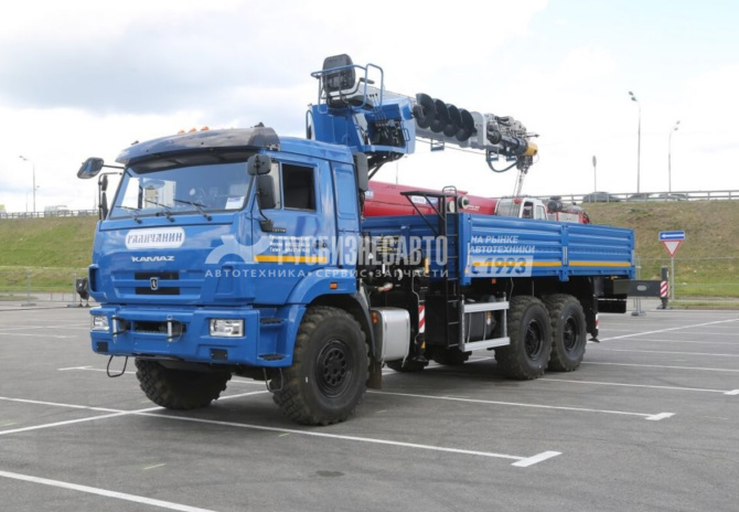 Купить КМУ КАМАЗ 43118-3027-48 (Евро-5, без спалки) + КМУ Галич КМУ-150 + борт сталь 6,2м. + бур 450мм. в компании Русбизнесавто - изображение 1
