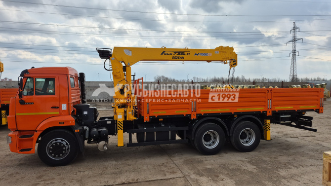 Купить КМУ КАМАЗ 65115-606058-48 (Евро-5) + SOOSAN SCS736LII верх.упр. + борт сталь 6,6м. в компании Русбизнесавто - изображение 5