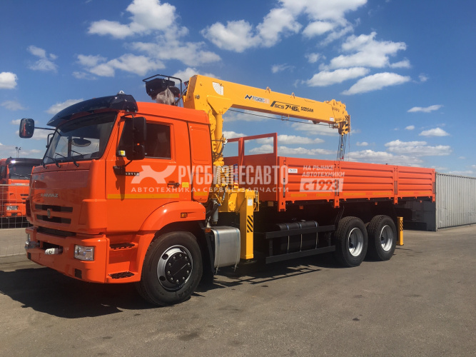 Купить КМУ КАМАЗ 65115-773094-50 (Евро-5) + SOOSAN SCS746L верх.упр. + борт сталь 6,6м. в компании Русбизнесавто - изображение 0