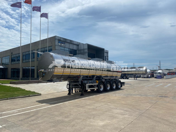 Купить ППЦ-27 BULL  (пищевая, 27 м3, нерж/нерж, 4 отс., система мойки, 4 оси SAF, WABCO) в компании Русбизнесавто - изображение 0