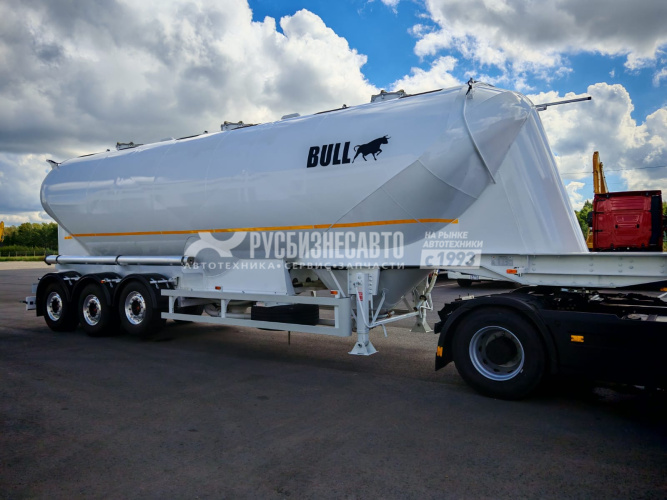 Купить ППЦ материаловоз (мука, комбикорм)  BULL (45 м3, 3 отс., алюминий, 3 оси SAF, WABCO, без компр.) в компании Русбизнесавто - изображение 0