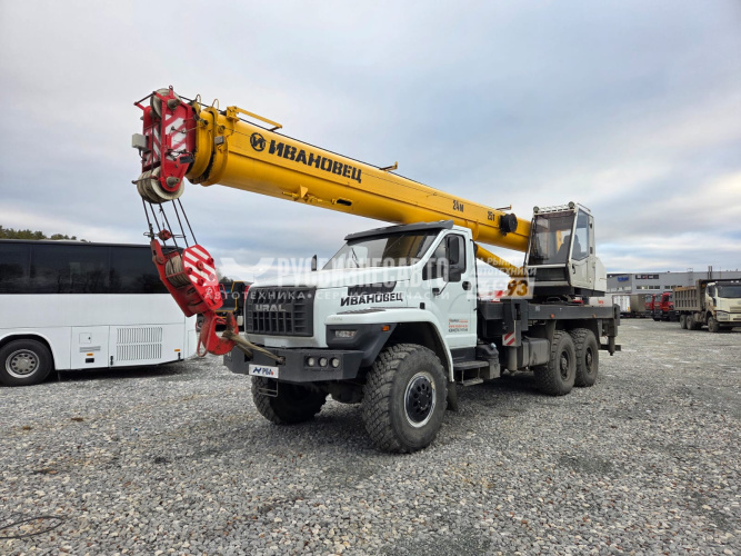 Купить Автокран Ивановец КС-45717K-2 на шасси УРАЛ 6х6 б/у (2022г.;23 407 км;872 м/ч)(0106) в компании Русбизнесавто - изображение 0