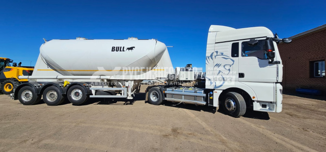 Купить ППЦ материаловоз (цемент, мука, комбикорм)  BULL (30 м3, 3 оси SAF, WABCO, компр. 12м3/мин) в компании Русбизнесавто - изображение 0
