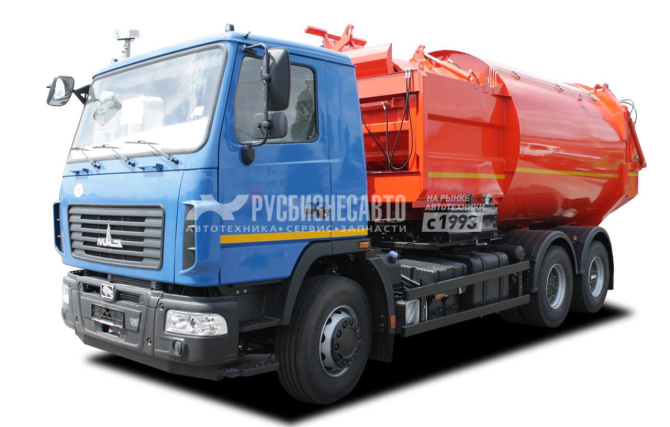 Купить КО-449-35 на шасси МАЗ 6312С5-577-011 мусоровоз 22м3 бок. загрузкой, универсальный захват в компании Русбизнесавто - изображение 1