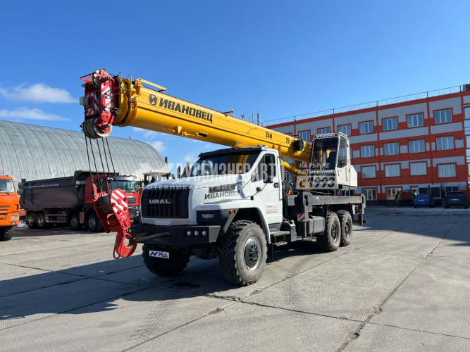 Купить Автокран Ивановец КС-45717K-2 на шасси УРАЛ 6х6 б/у (2022г.;22 007км;872 м/ч)(0106) в компании Русбизнесавто - изображение 8