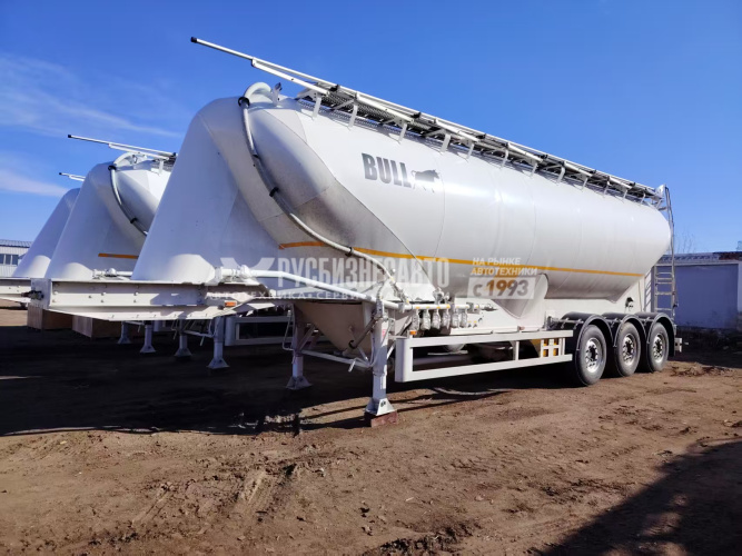 Купить ППЦ материаловоз (мука, комбикорм)  BULL (45 м3, 3 отс., алюминий, 3 оси SAF, WABCO, без компр.) в компании Русбизнесавто - изображение 0