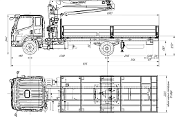 КМУ FAW TIGER VI G 12 (Евро-5) + SOOSAN SCS524 нижн.упр. + борт алюминий 6,0*2,245*0,6м. + доп.опоры