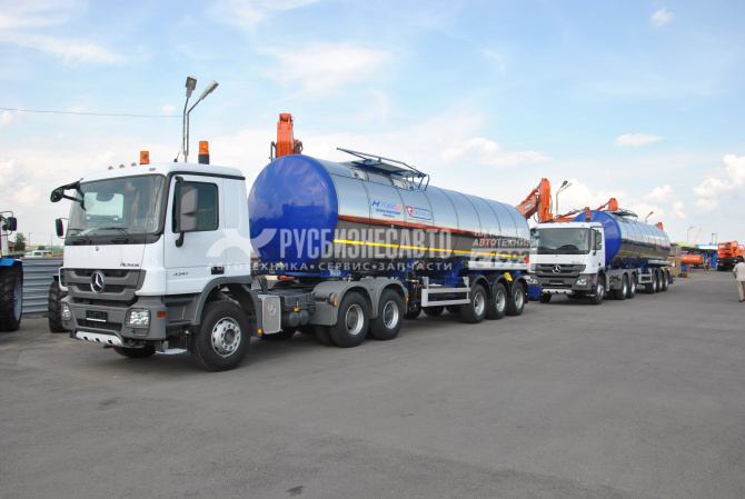Купить Полуприцеп-цистерна SF3B38 (термос, снаружи НЕРЖ-ка, темные нефтепродукты) в компании Русбизнесавто - изображение 1