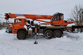 КС 55713-5К-4 автокран 25т. (КАМАЗ-43118) ОВОИД б/у (2021г., 6165 км., 516 м/ч.)