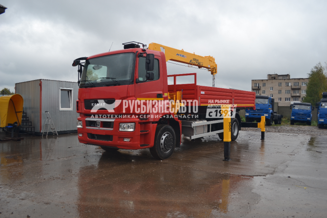 Купить КМУ КАМАЗ 5325-1001-69 (Евро-5) + SOOSAN SCS736LII верх. упр. + борт сталь 6.2м. в компании Русбизнесавто - изображение 0