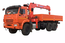 КМУ КАМАЗ 43118-3027-48 (Евро-5) + KANGLIM KS1256GII верх.упр. + борт сталь 6,2м.