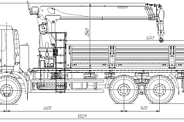 КМУ МАЗ 630226-5575-060 (Евро-5) + SOOSAN SCS736LII верх.упр. + борт сталь 6,2м.
