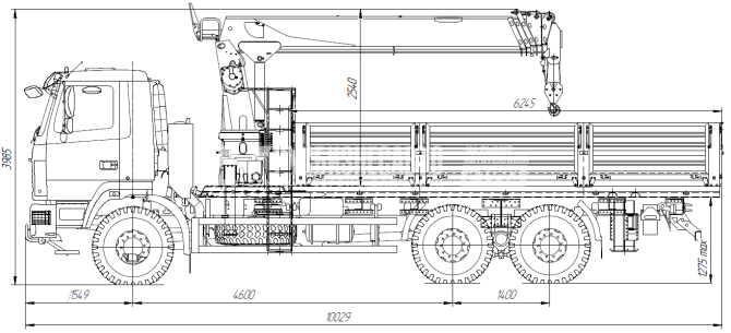 Купить КМУ МАЗ 630226-5575-060 (Евро-5) + SOOSAN SCS746L верх.упр. + борт сталь 6,2м. в компании Русбизнесавто - изображение 1
