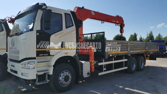 Купить КМУ FAW 3250 (6*4, 420л.с., Евро-5) + HANGLIM KS1256G2 верх.упр. + борт сталь 8,0м. СПМ в компании Русбизнесавто - изображение 0