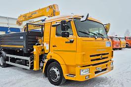 КМУ КАМАЗ 4308-3084-69 (Евро-5) + SOOSAN SCS524 нижн. упр. + борт сталь 6,2м. + доп.опоры