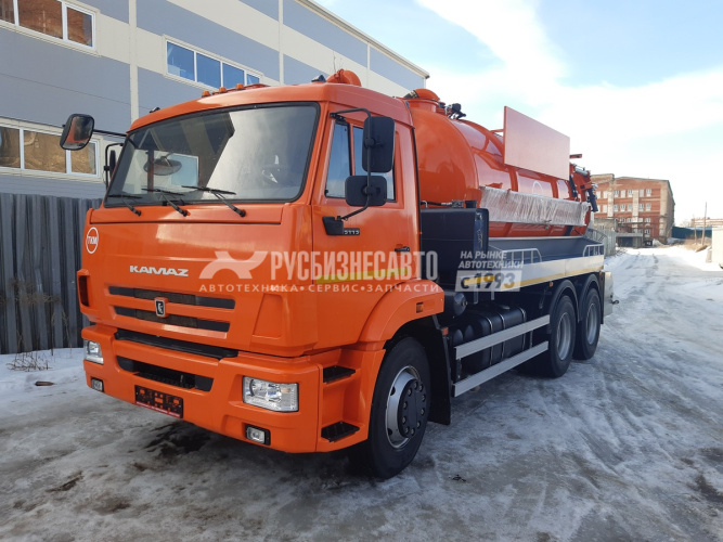 Купить ТКМ-620 (илосос, КАМАЗ-65115, 10+1,5 м3, насос JUROP PVT-400 2600м3/час, сист. гидроразмыва) в компании Русбизнесавто - изображение 3