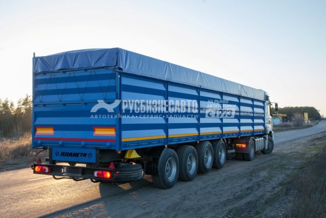 Купить ПЛАНЕТА 5529Т1 п/п бортовой зерновоз, 4-оси пр-во КНР, пневмо, V-57м3, ССУ 1150-1200 в компании Русбизнесавто - изображение 0