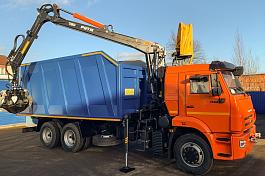 КМУ Ломовоз КАМАЗ-65115-3094-48 (Евро-5), кузов 30 куб., КМУ Р97М, захват ГЛ-6М