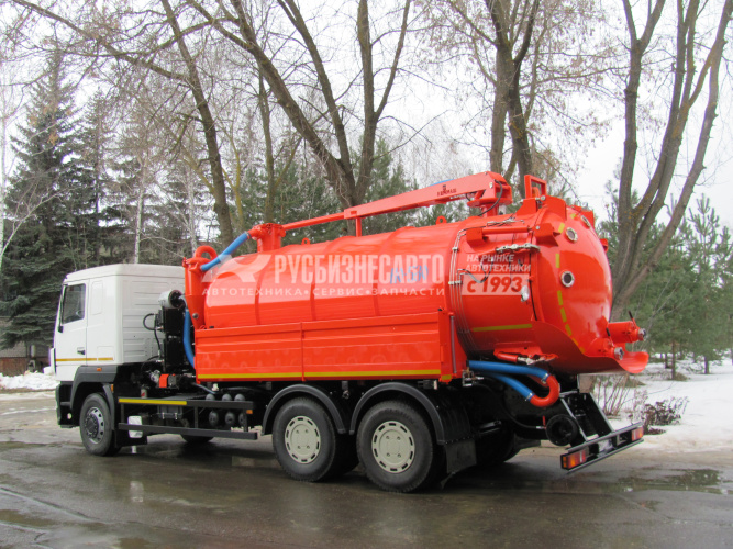 Купить Машина илососная КО-530-09 шасси МАЗ 6312С9 (14+1,6 м3, насос 2150 м3/час, сист. гидроразмыва) в компании Русбизнесавто - изображение 1