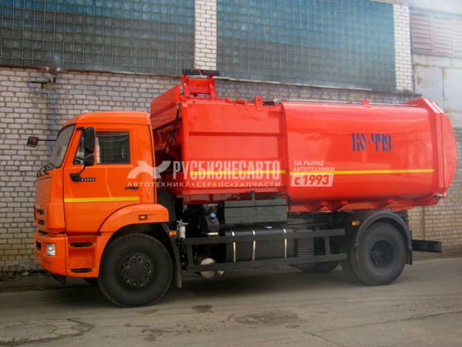 Купить КО-449-19 на шасси КАМАЗ 43253-2010-69 мусоровоз 15,5 м бок. загрузкой универсальный захват в компании Русбизнесавто - изображение 1