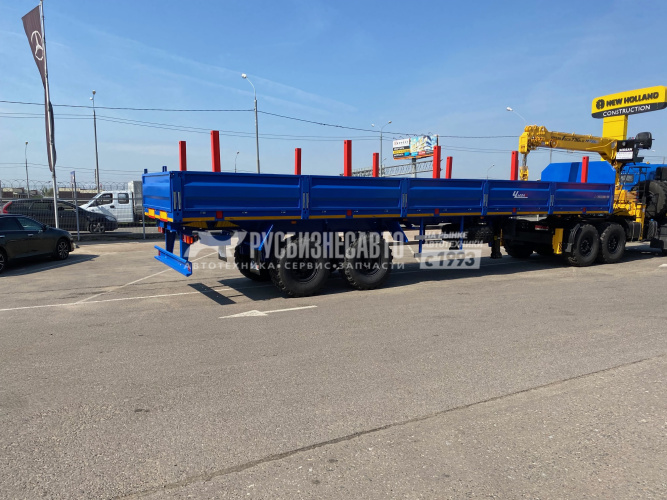 Купить ЧМЗАП 93853-038-БАК Бортовой полуприцеп, коники, под КМУ, ССУ 1450-1550 мм в компании Русбизнесавто - изображение 1