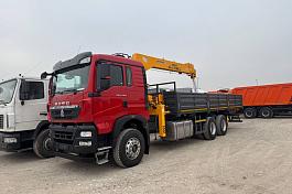 КМУ HOWO T5G (6*4, 400л.с., Евро-5) + SOOSAN SCS736LII верх.упр. + борт сталь 8,0м. РМЗ