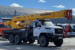 Автокран Ивановец КС-45717K-2 на шасси УРАЛ 6х6 б/у (2022г.;22 007км;872 м/ч)(0106)
