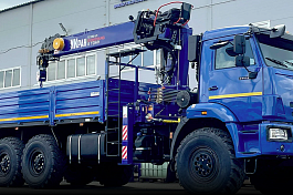 КМУ КАМАЗ 43118-73094-50 (Евро-5) + ИКРАН (DongYang) RS1966 верх.упр. + борт сталь 6,2м.(без спалки)