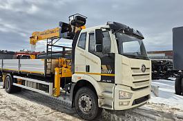 КМУ FAW J6L (4*2, 320л.с., Евро-5) + SOOSAN SCS736LII верх.упр. + борт алюминий 7,6м. АМ