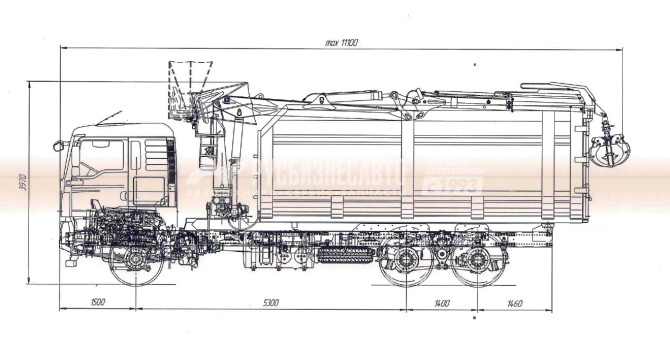 Купить КМУ Ломовоз HOWO T5G ZZ1257V534GE1 (6*4, 400л.с., кузов Half-Pipe 32 куб., Р97-04М, захват ГЛ-6М в компании Русбизнесавто - изображение 1