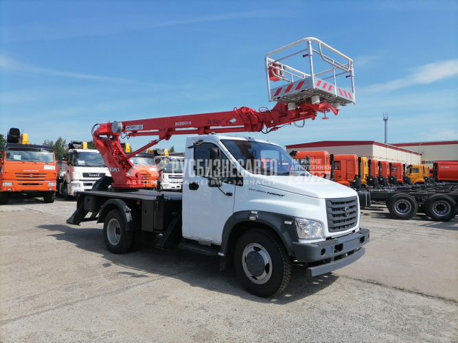 Купить АГП КЭМЗ ТА-18 на шасси ГАЗ-C41R13 (Евро-5, 4х2), однорядка, стрела вперед, поворотная люлька в компании Русбизнесавто - изображение 0