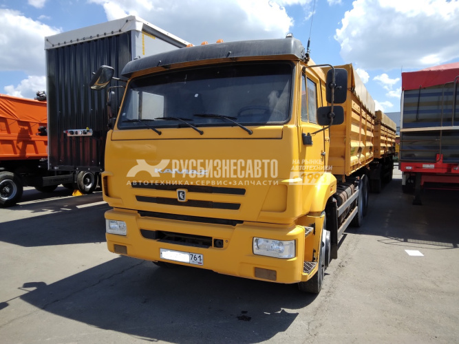 Купить КАМАЗ 65115-50 самосвал-зерновоз б/у ( 2019 г.в.,139 817 км.)- продается в сцепке с прицепом в компании Русбизнесавто - изображение 1