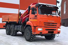 КАМАЗ 43118 Борт (сталь) 5.2м. с КМУ PALFINGER INMAN IM 150N б/у (2020г., 105 м/ч., 65800 км)