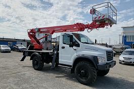 АГП КЭМЗ ТА-18 на шасси ГАЗ-C41A23-103В (Евро-3, 4х4), однорядка, стрела вперед