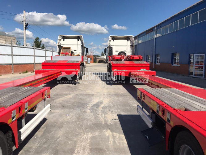 Купить Полуприцеп трал Kassbohrer LOWBED (ISO PAKCS), 4 оси раздвижной 9 градусов аппарели в компании Русбизнесавто - изображение 2