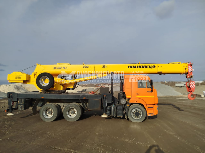 Купить Автокран Ивановец КС-45717К-1(овоид) шасси КАМАЗ 65115 6х4 б/у (2021г, 8 500 км)(0103) в компании Русбизнесавто - изображение 1