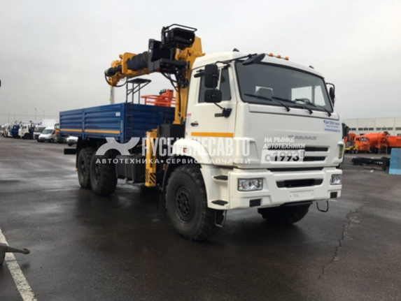 Купить КМУ КАМАЗ 43118-23027-50 (Евро-5) + SOOSAN SCS866LS в.у.+бур 400мм.+борт ст.6.2м.(со спалкой) в компании Русбизнесавто - изображение 1