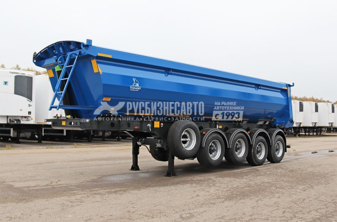 Купить ТОНАР SL4-23 (9595) П/п самосвальный, V-23м3, ССУ 1150, облегченный, 4 оси, пневмо, тент. в компании Русбизнесавто - изображение 1