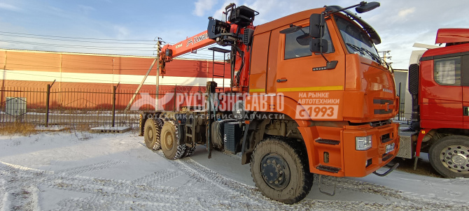 Купить Седельный тягач с КМУ Камаз 65225 6х6, б/у(2023г;11 712) (0003) Сбер комиссия в компании Русбизнесавто - изображение 0