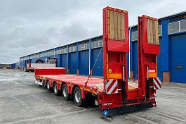 Kassbohrer LOWBED (ISO PAKCS), П/п трал раздвижной, 4 оси,  г/п 50т. 9 градусов аппарели