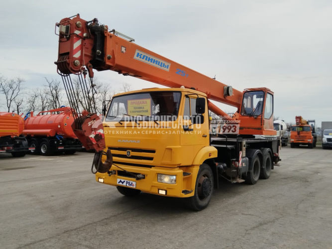 Купить Автокран Клинцы КС-55713-1К-1 шасси КАМАЗ 65115 6х4 б/у (2016г, 32 376 км)(5172) в компании Русбизнесавто - изображение 1