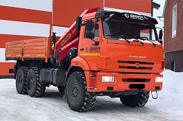 КАМАЗ 43118 Борт (сталь) 5.2м. с КМУ PALFINGER INMAN IM 150N б/у (2020г., 105 м/ч., 65800 км)