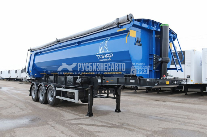 Купить ТОНАР SH3-33 (95892) п/п самосвал, V-33м3, ССУ 1200, 3-оси, пневмо, подьемная ось, барабаны . в компании Русбизнесавто - изображение 1