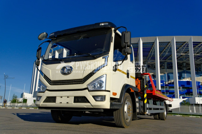 Купить Эвакуатор сдвижной на базе шасси FAW Tiger 6G 12т + КМУ ИНМАН 175Т  в компании Русбизнесавто - изображение 1