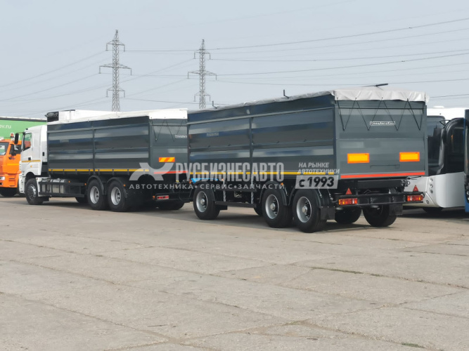 Купить СпецАвтоКам 83703G прицеп бортовой зерновоный 30м3 пневмо подвеска в компании Русбизнесавто - изображение 0