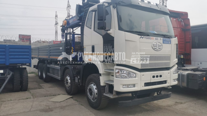 Купить КМУ FAW 3310 (8*4, Евро-5) + DongYang SS1926II верх.упр. + борт сталь 8,0м. в компании Русбизнесавто - изображение 0
