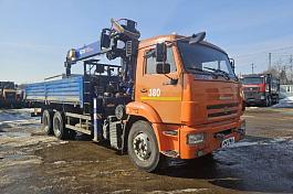 КМУ КАМАЗ 65115  + DY SS1956 верх.упр. борт 6,2м.б\у (2023 г.в. 43 223 км 2 235мч)(8191)