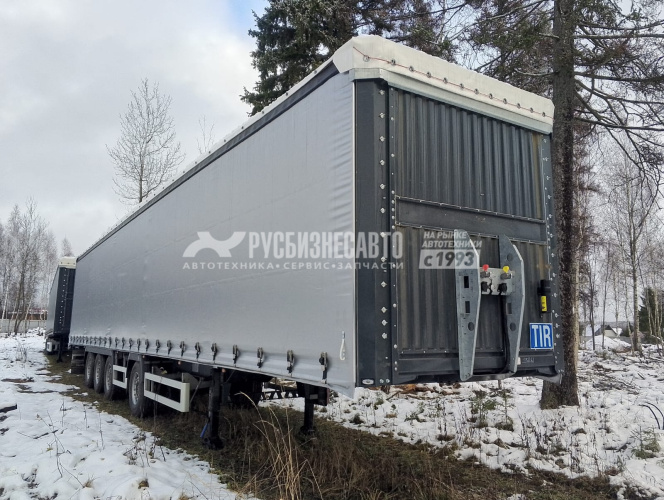 Купить TIRKON-4A, П/п шторный без борта, L=16,5 м, 4 оси SAF, стаканы под коники в компании Русбизнесавто - изображение 1